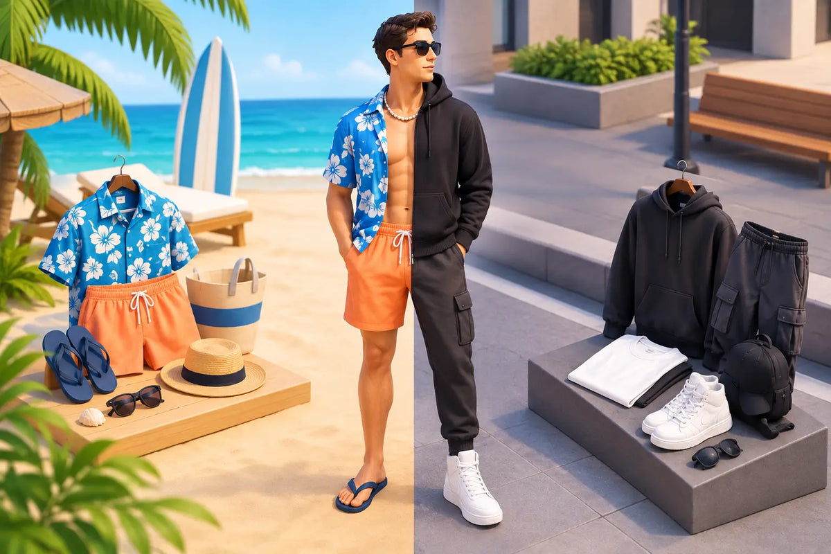 Beachwear vs Streetwear Style, No Boring Fits