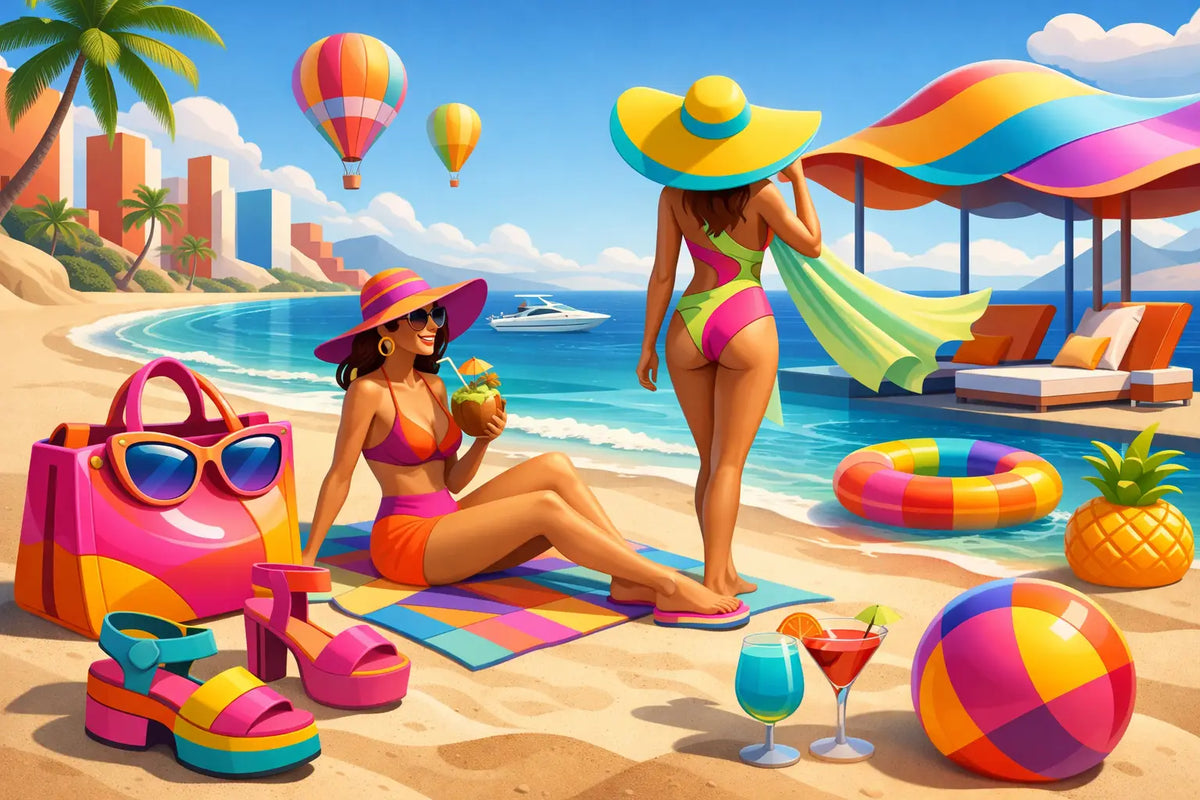 Beach Fashion Trends 2026 Go Big, Not Beige