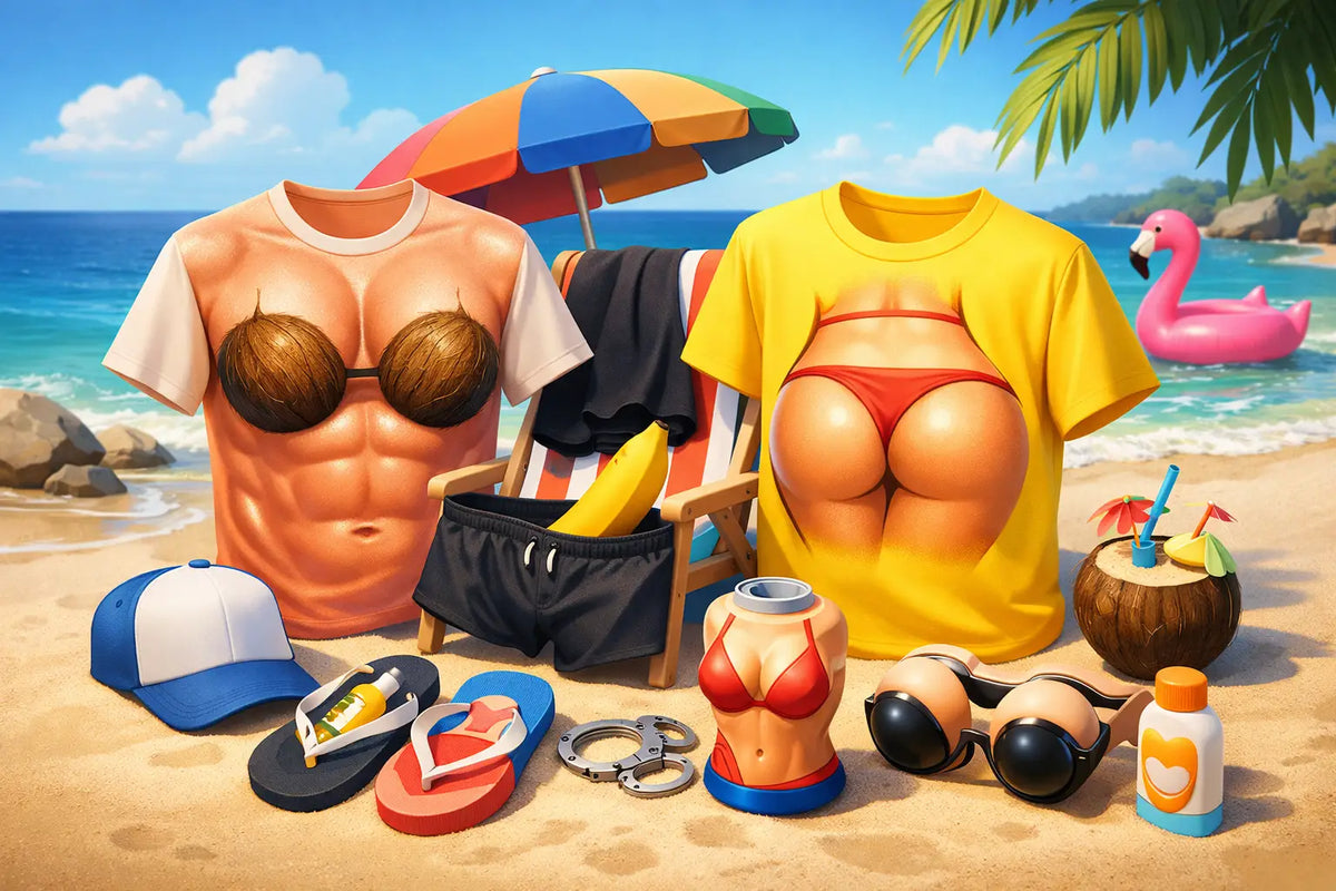 Adult Humor Clothing Guide for Beach Trouble